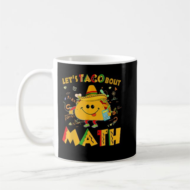 Taza De Café Taco sobre matemáticas: Cinco de matemáticas (Izquierda)