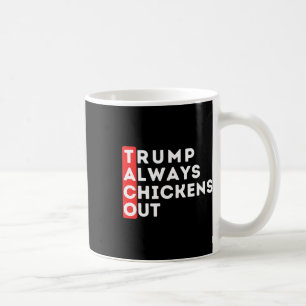 Taza De Café Taco - Trump Siempre se Echa para Atrás - Anti-tru