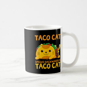 Taza De Café Tacocat lanza hacia atrás Taco Cat Cinco De Cinco