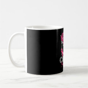 Taza De Café Taconeras rosas de concienciación sobre el cáncer