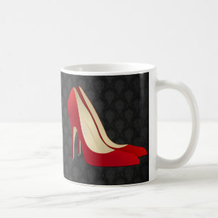Taza De Café tacones altos rojos