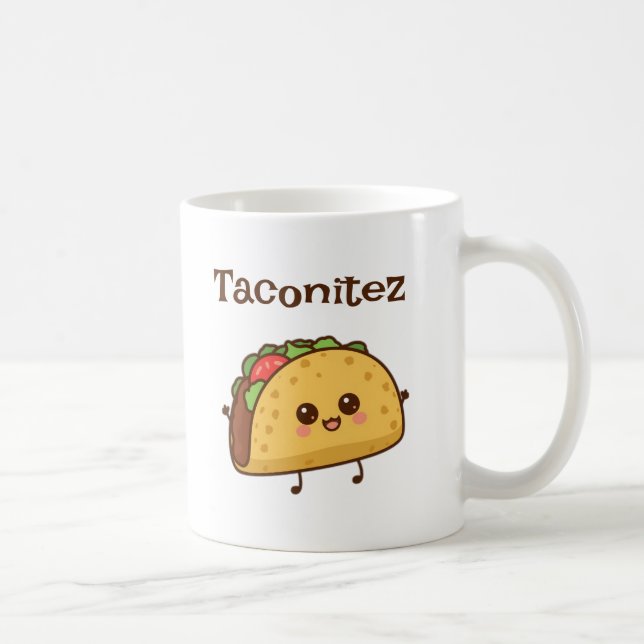 Taza De Café Taconitez Taco Mug – Cute Kawaii Food Cup (Derecha)
