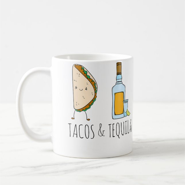 Taza De Café Tacos Tequila (Izquierda)