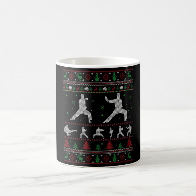 Taza De Café Taekwondo Feliz Regalo de Navidad Navidades feos (Centro)