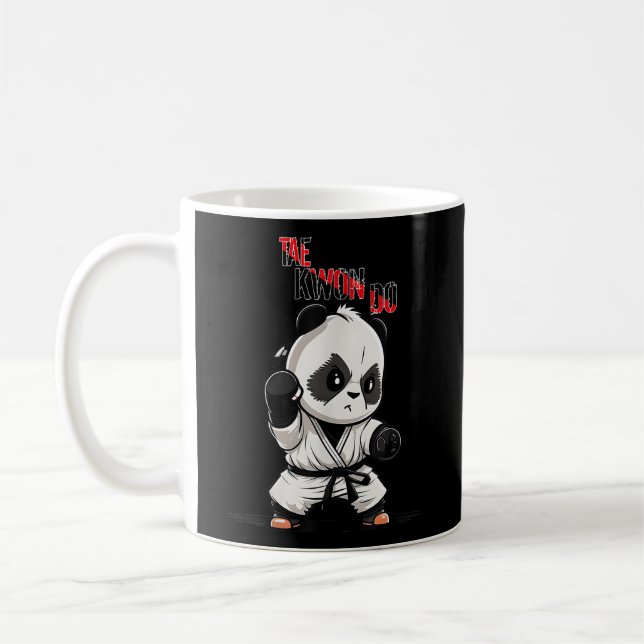 Taza De Café Taekwondo Panda Korean Mial Tkd (Izquierda)