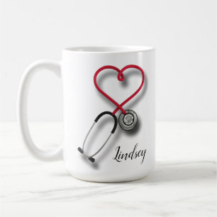 Taza De Café tafetán de café para el corazón personalizado