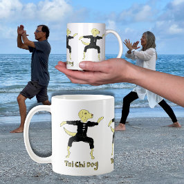 Taza De Café Tai Chi Dog Laboratorio amarillo Golden Labrador