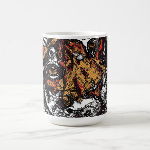 Taza De Café Tai Chi Qigong Tiger Icónica Pintura de percepción