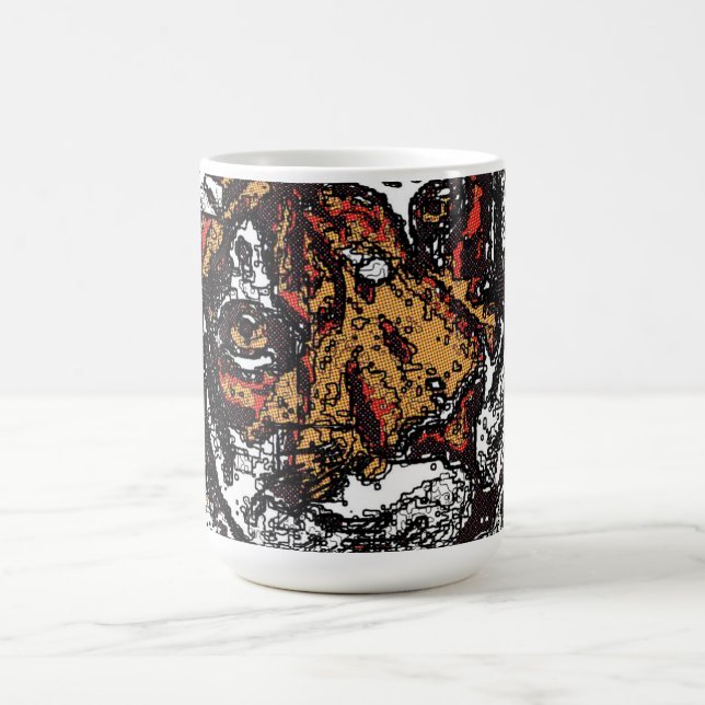 Taza De Café Tai Chi Qigong Tiger Icónica Pintura de percepción (Centro)