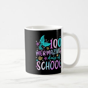 Taza De Café Tail 100 Días Mermazing De Niños Chicas De La Escu