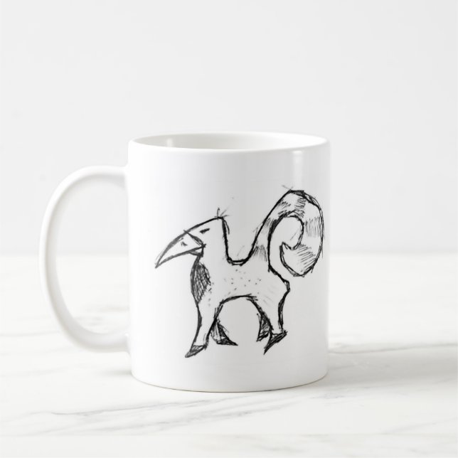 Taza De Café Tail Tail Toucan Sketch Coffee Mug (Izquierda)