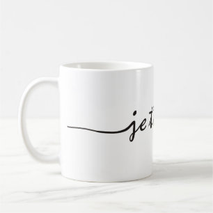 Taza De Café t'aime del je - te amo en francés - negro