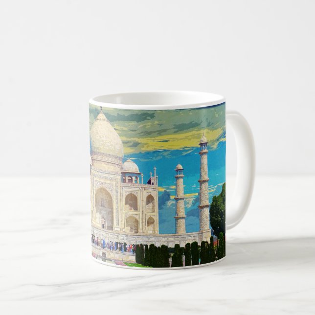 Taza De Café Taj Mahal India hermosa arquitectura #2 (Anverso derecho)