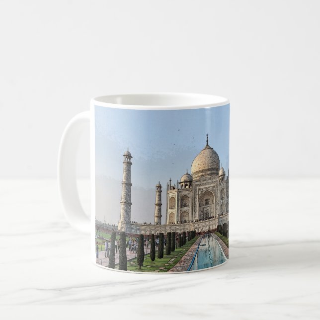 Taza De Café Taj Mahal Personalizado Oil Mug (Anverso izquierdo)