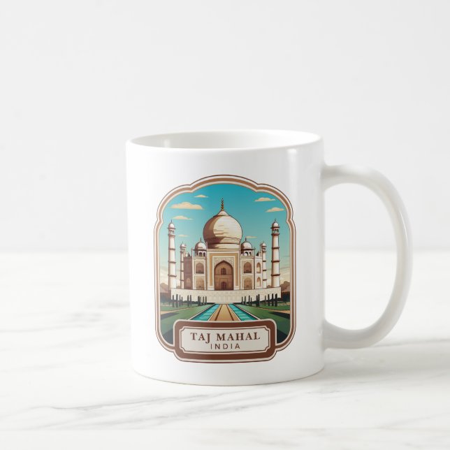 Taza De Café Taj Mahal Souvenir India (Derecha)