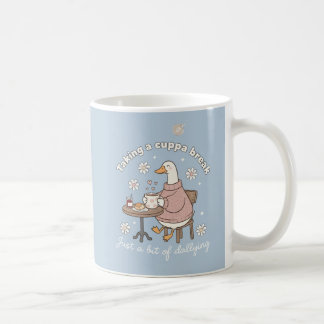 Taza De Café Taking a Cuppa Break Cute Goose Tea Mug