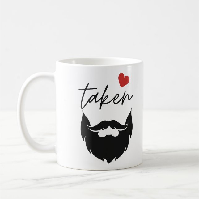 Taza De Café Taking Beard Funny El día de San Valentín (Izquierda)