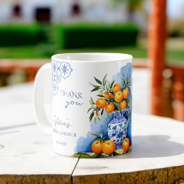 Taza De Café Talavera azul cítrico ducha de novia favorece los 