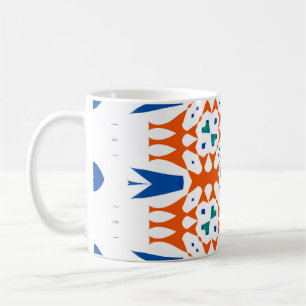 Taza De Café Talavera mexicana ornamental tradicional. Dibujo d