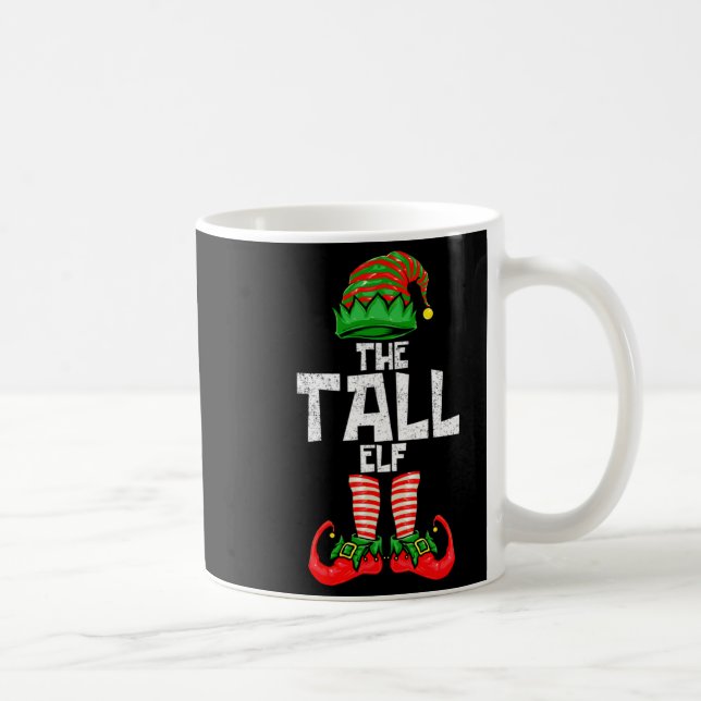 Taza De Café Tall Elf Christmas Matching Family  (Derecha)
