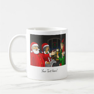 Taza De Café Taller de Santa Claus Maravilloso