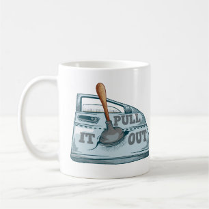 Taza De Café Taller sobre el coche de palizas de panel