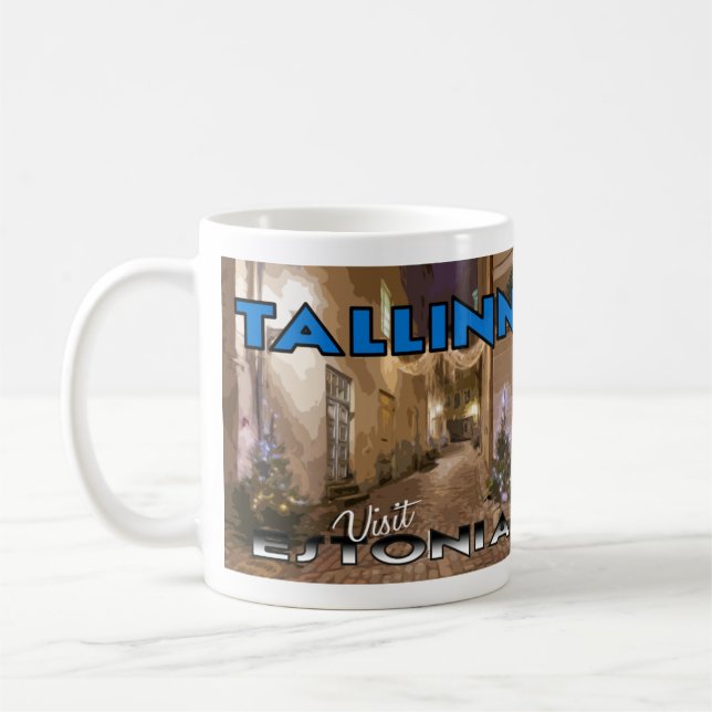 Taza De Café Tallin, visita Estonia que amo (Izquierda)