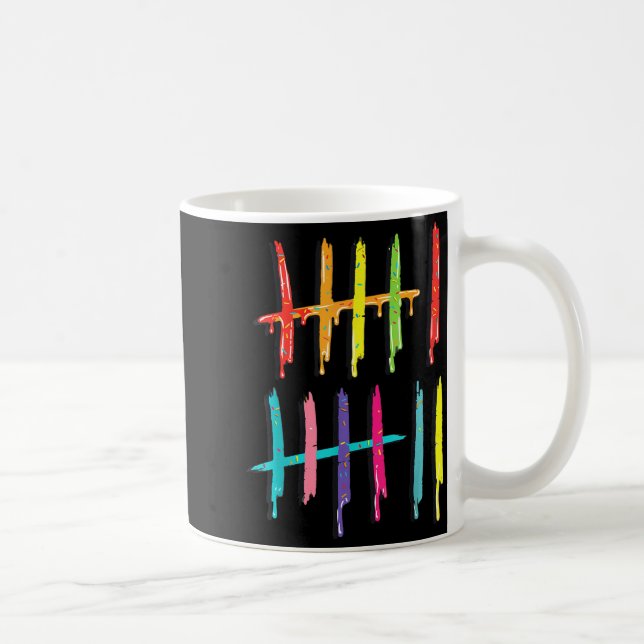 Taza De Café Tally Marks 6 7 Numbers Funny Six Seven 67 Meme Ge (Derecha)