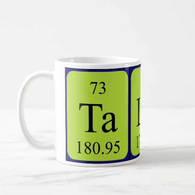 Taza De Café Talula periódica nombre de tabla mug (Izquierda)