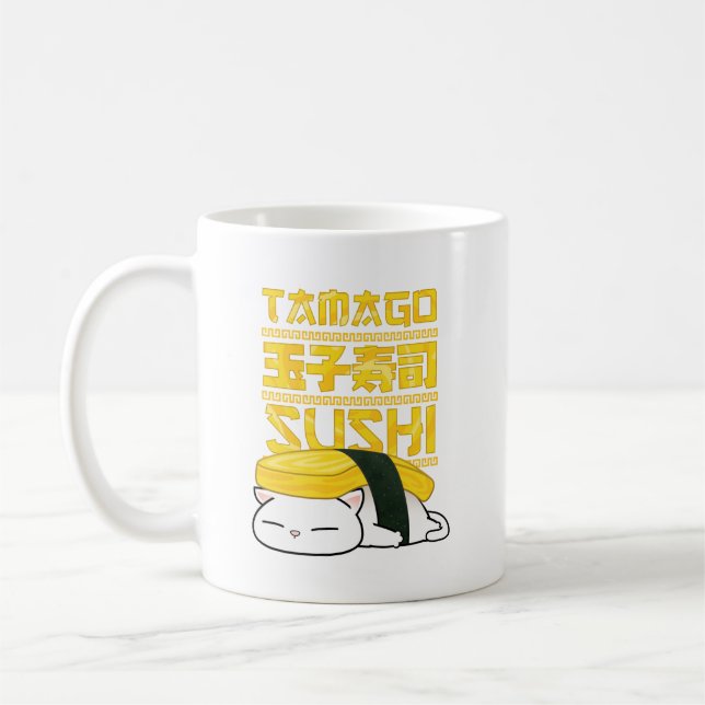 Taza De Café Tamago Sushi Cat (Izquierda)