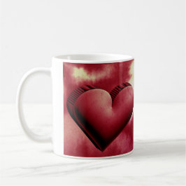 Taza De Café Tambor de color rojo romántico 3d