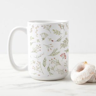 Taza De Café Tambor de té de primavera floral romántico