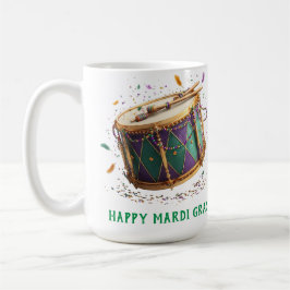 Taza De Café Tambor festivo de Mardi Gras