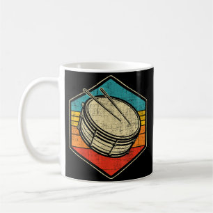 Taza De Café Tambor retro vintage de tambor - tambor de banda d