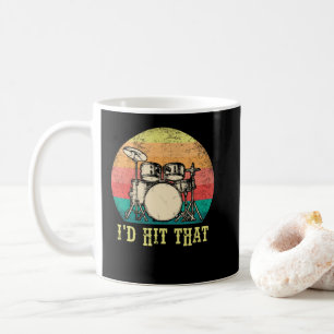 Taza De Café Tambores vintage Percussion Lover Retro Drummer Re