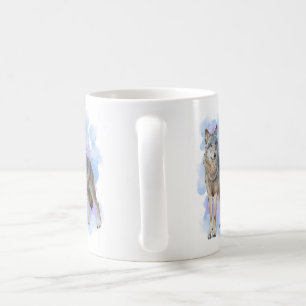 Taza De Café Tambre de café de la vida salvaje del lobo