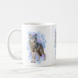 Taza De Café Tambre de café de la vida salvaje del lobo