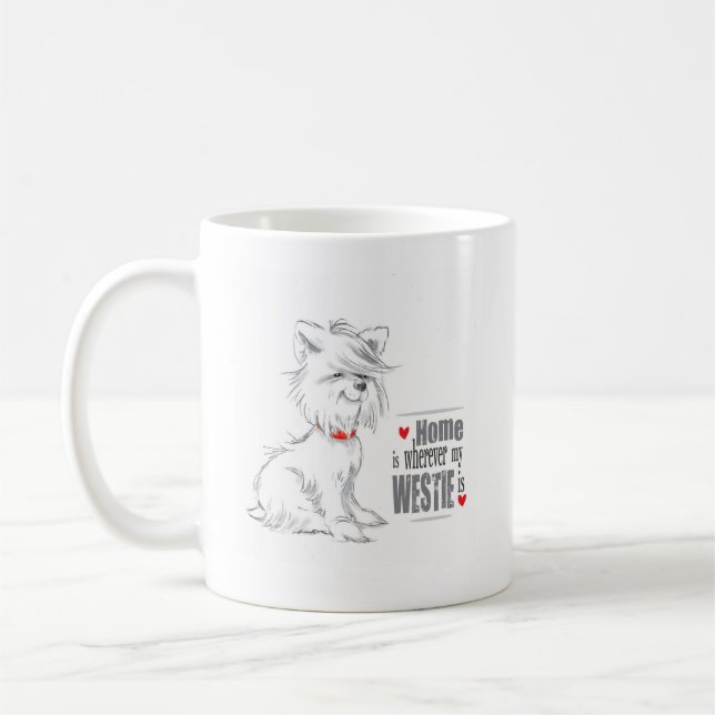 Taza De Café Tambre de café Westie Terrier (Izquierda)