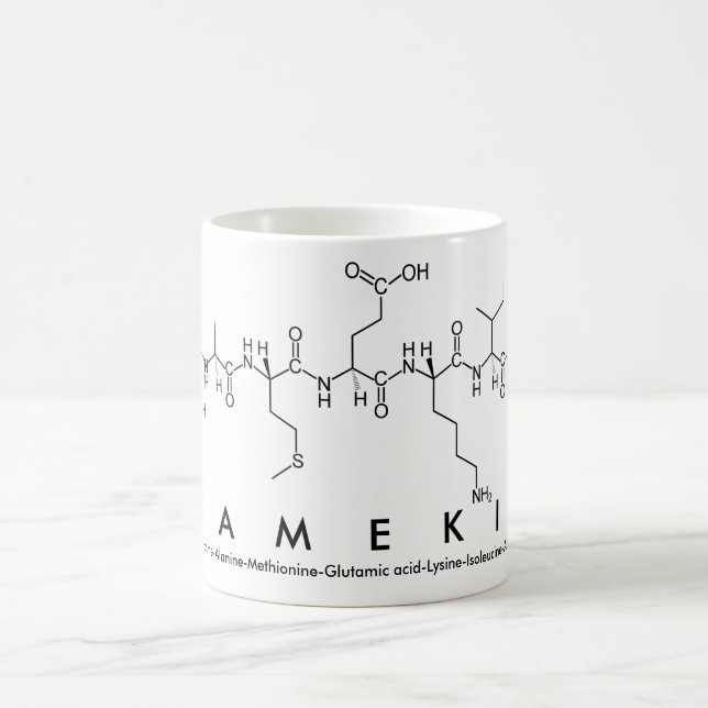 Taza De Café Tamekia peptide nombre mug (Centro)