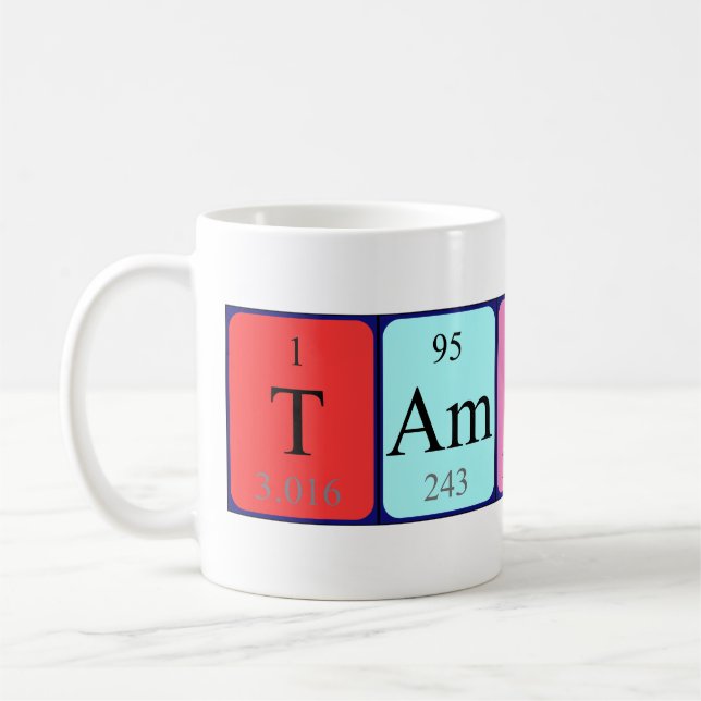 Taza De Café Tamino nombre de tabla periódica mug (Izquierda)