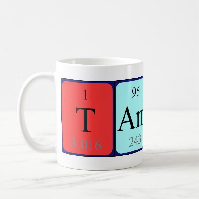 Taza De Café Tamino nombre de tabla periódica mug (Izquierda)
