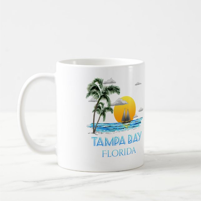 Taza De Café Tampa Bay Florida vela (Izquierda)