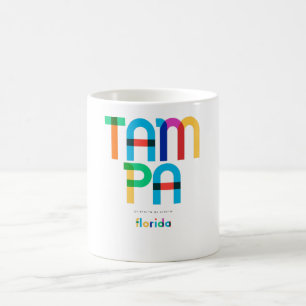 Taza De Café Tampa Florida Mid Century, Pop Art,