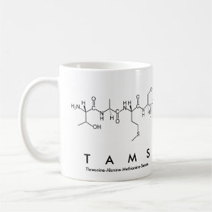 Taza De Café Tams peptide nombre mug