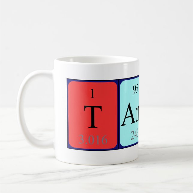 Taza De Café Tamsin nombre de tabla periódica mug (Izquierda)