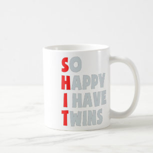 Taza De Café Tan Feliz De Tener Gemelos Divertidos Padres Gemel