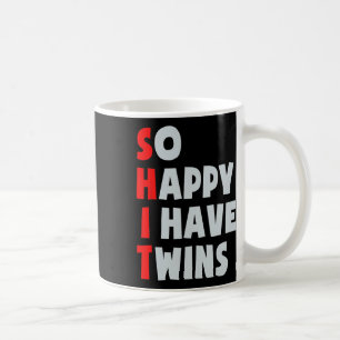Taza De Café Tan Feliz De Tener Gemelos Divertidos Padres Gemel