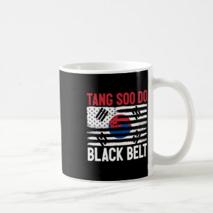 Taza De Café Tang Soo Do Black Belt Karate Fighter