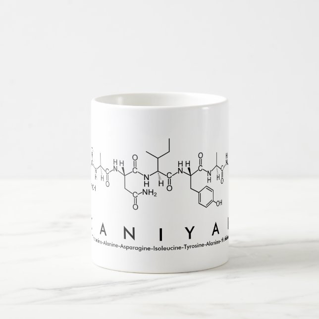 Taza De Café Taniyah peptide nombre mug (Centro)