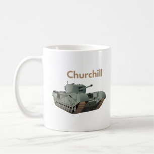 Taza De Café Tanque británico Churchill WW2